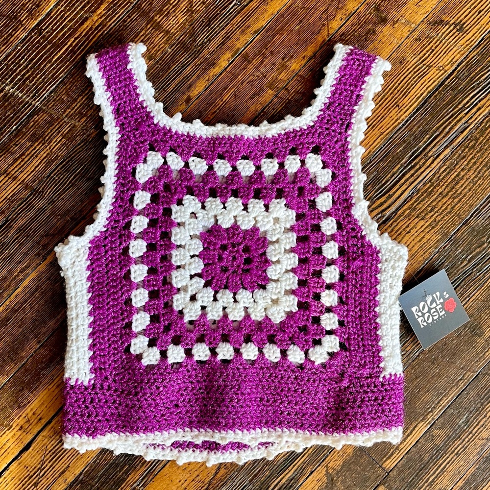 Purple Granny Square Top